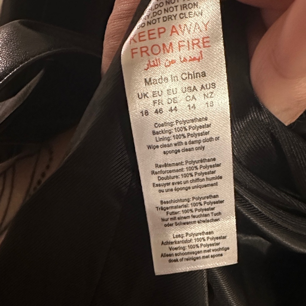 Nasty Gal Black Leather Look Jacket - Picture 8 of 11